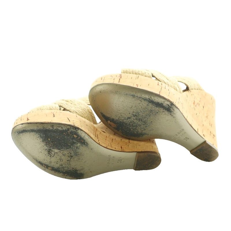 Dolce & Gabbana Jute Ring Back Sandals Beige SS