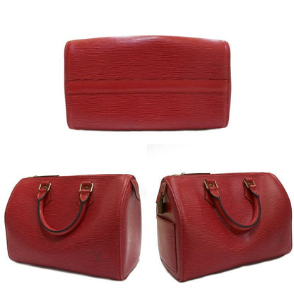 Louis Vuitton Speedy 25 Epi Red Gold Handbag Missing Key