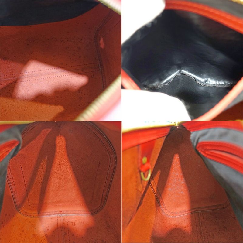 Louis Vuitton Speedy 25 Epi Red Gold Handbag Missing Key