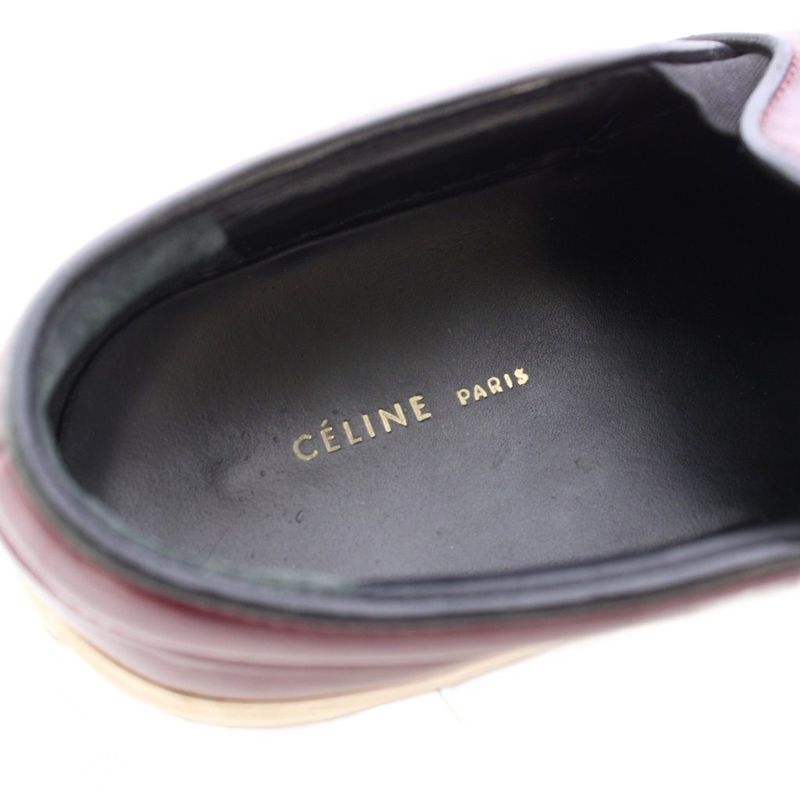 Celine Phoebe Philo Era Fringe Slip on Leather Shoes 36 Gold TK