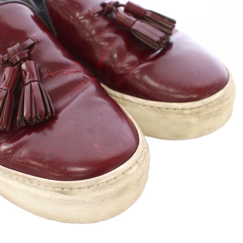 Celine Phoebe Philo Era Fringe Slip on Leather Shoes 36 Gold TK