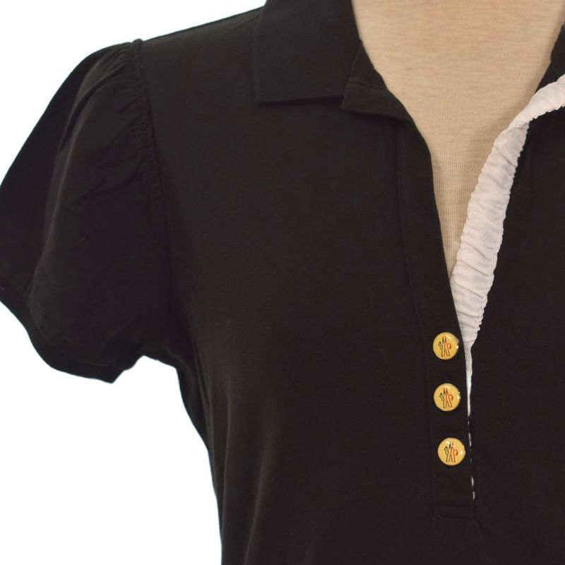 Moncler Polo Shirt Short Sleeve Skipper M Black