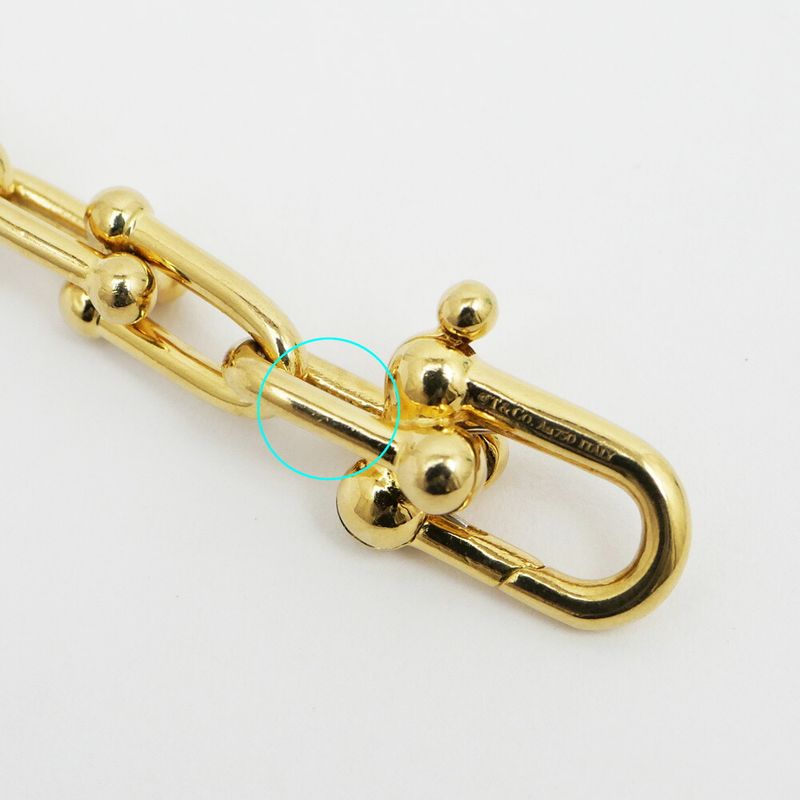 Tiffany & Co Small Link Bracelet 18k Gold 18k 19.3 cm Inner Diameter 17.5 cm