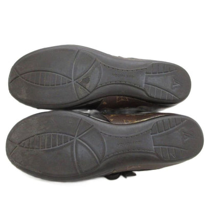 Louis Vuitton Globetrotter Monogram Sneakers Shoes Low Cut 36.5 Brown