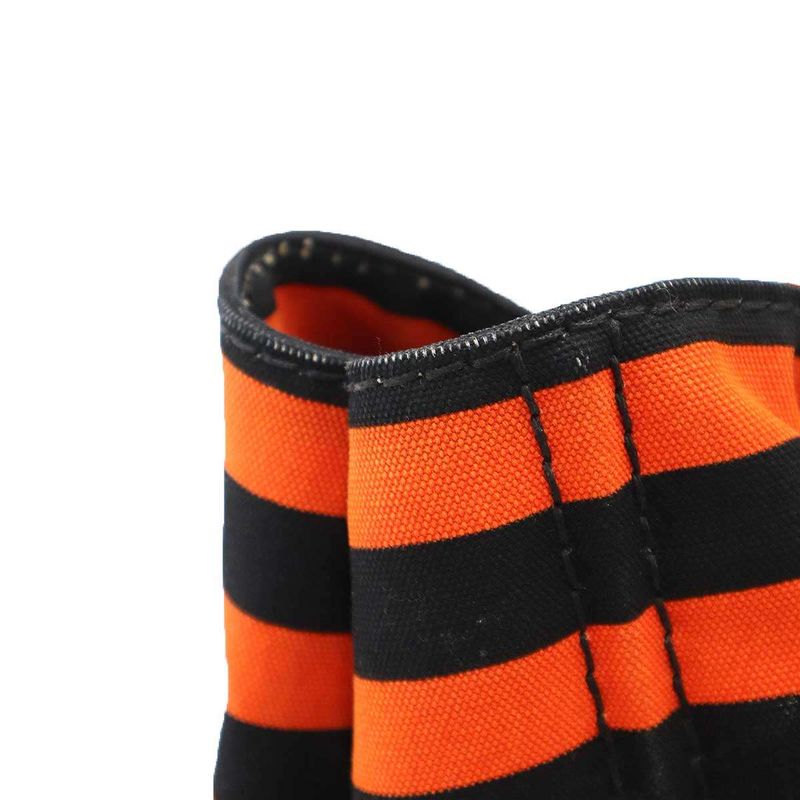 Prada Canapa Border Canvas Tote Red Black
