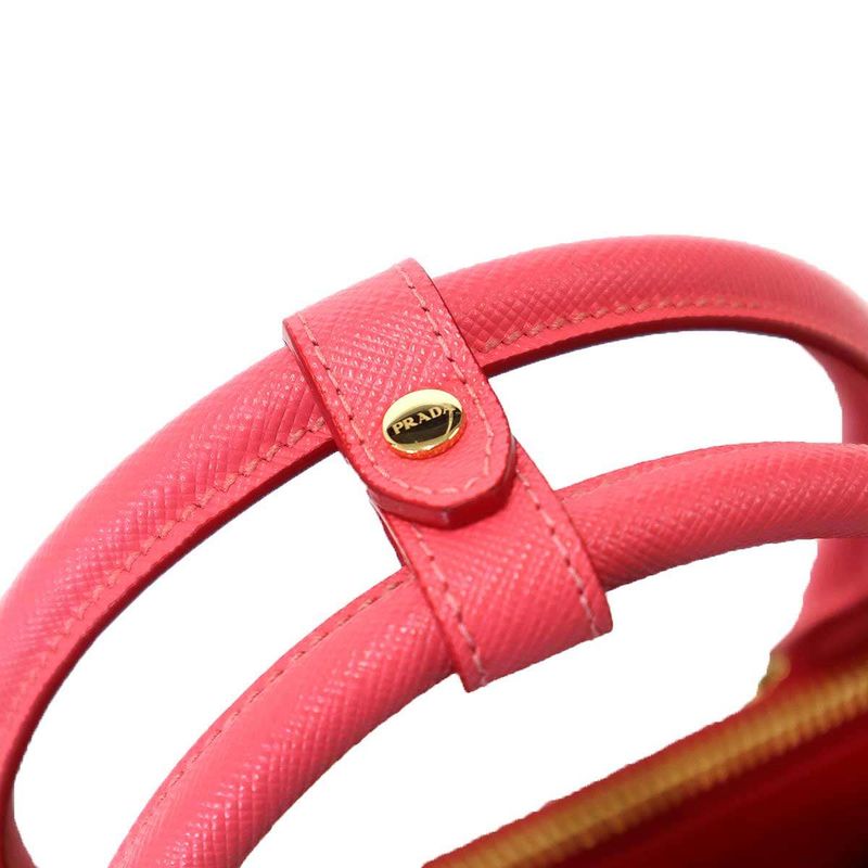 Prada Galleria Saffiano Special Edition Small Bicolor Shoulder Bag Red Orange