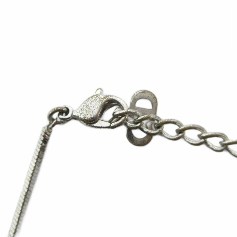 Dior Trotter Necklace Pendant Logo Silver