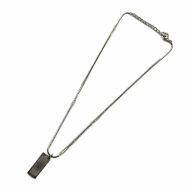 Dior Trotter Necklace Pendant Logo Silver