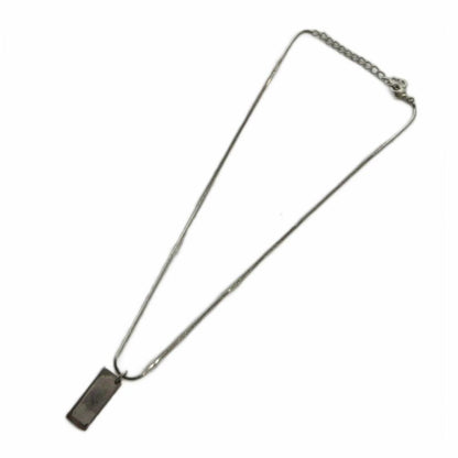 Dior Trotter Necklace Pendant Logo Silver