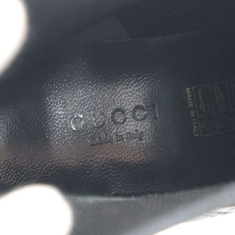 Gucci Side Gore Leather Boots Black 36.5