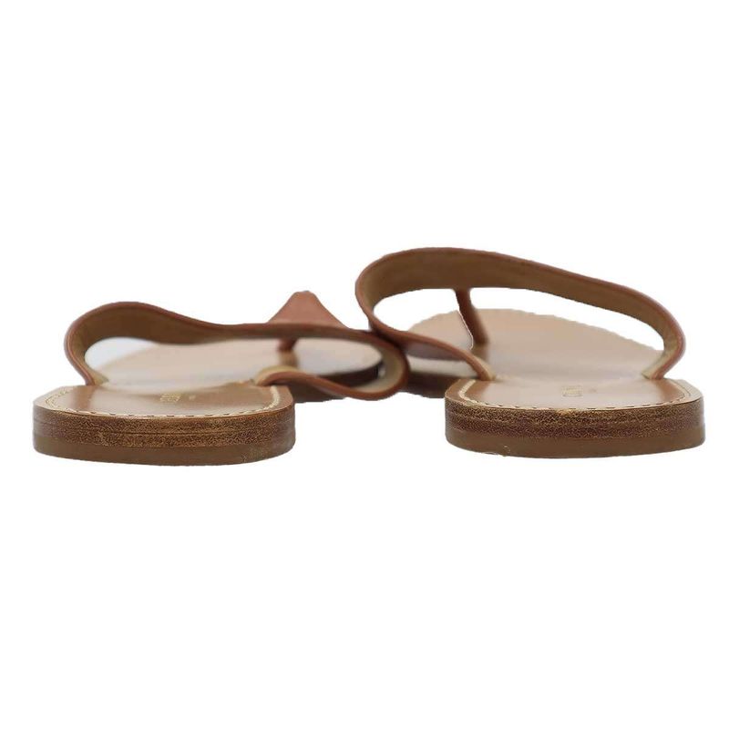 Celine Triomphe Thong Sandals Brown 36