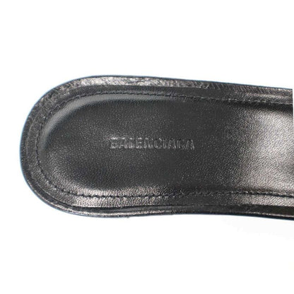 Balenciaga Cagole Studded Leather Mules Mule Sandals Black 36