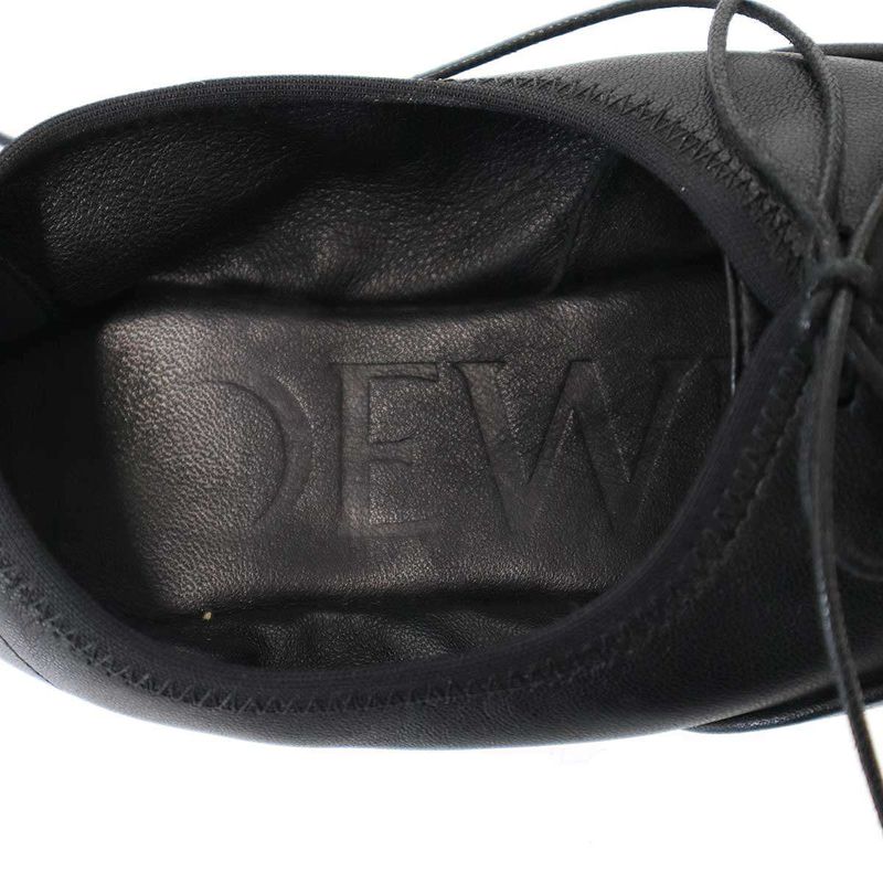 Loewe Soft Derby Leather Shoes Black 35