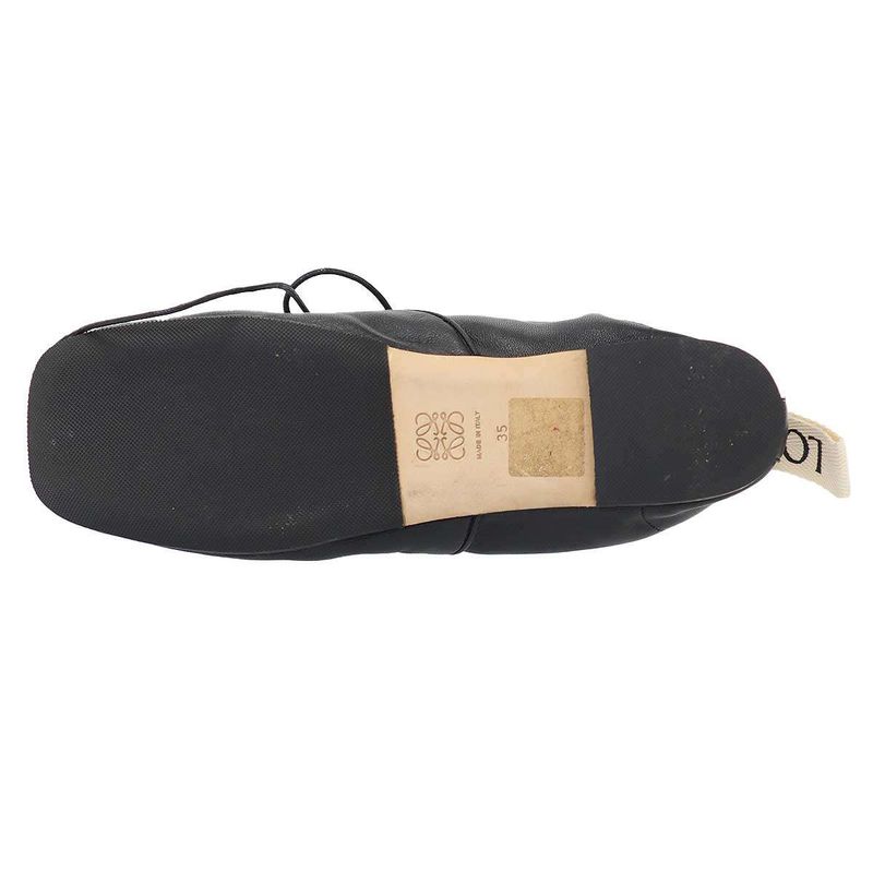 Loewe Soft Derby Leather Shoes Black 35