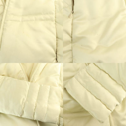 Moncler Brown Tag Down Jacket Hooded Fur 1 Ivory ES