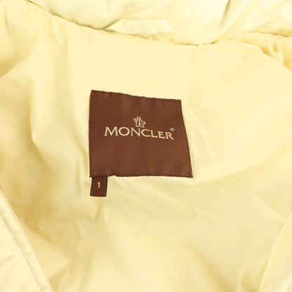 Moncler Brown Tag Down Jacket Hooded Fur 1 Ivory ES