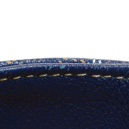 Goyard Sac Voltaire Herringbone Tote Canvas Navy Silver