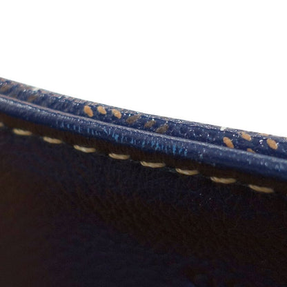 Goyard Sac Voltaire Herringbone Tote Canvas Navy Silver