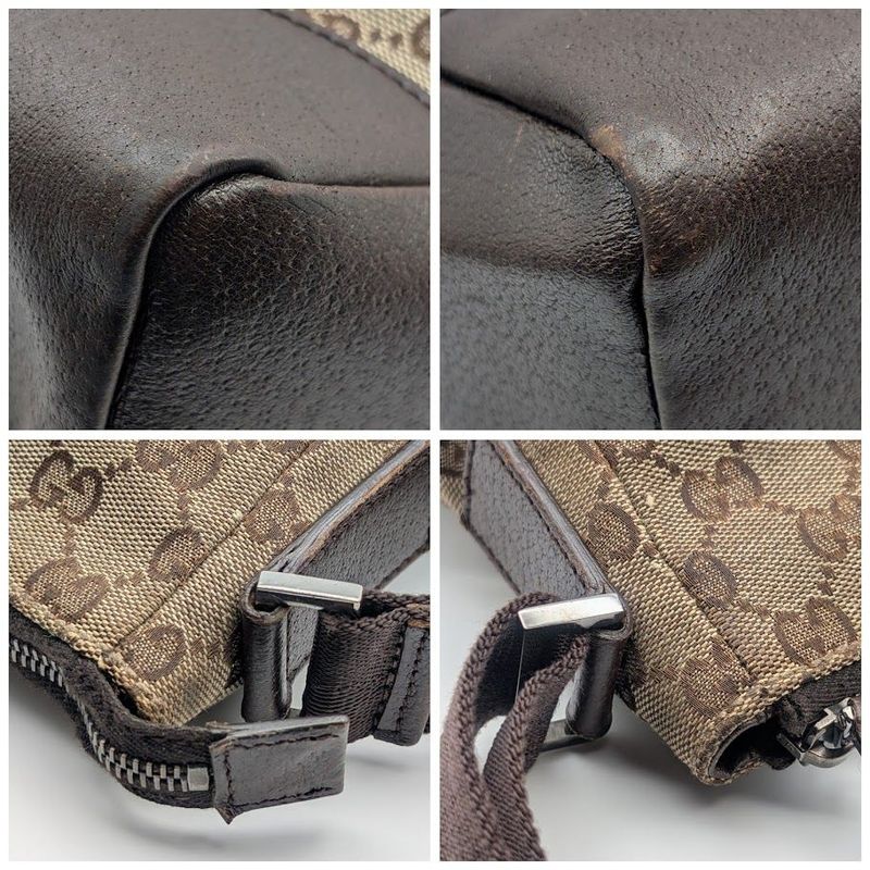 Gucci GG Canvas Shoulder Bag Brown