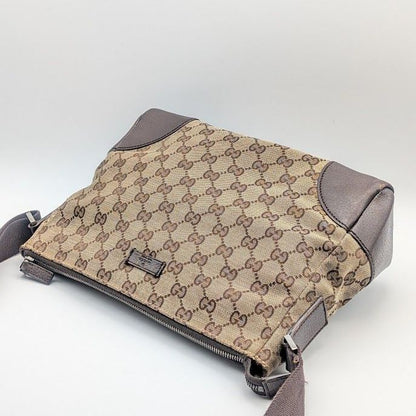 Gucci GG Canvas Shoulder Bag Brown