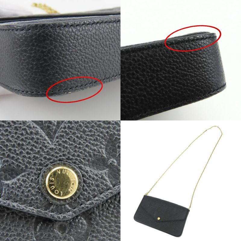 Louis Vuitton Shoulder Bag Pochette Felicity Monogram Empreinte Noir Gold