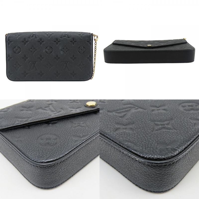 Louis Vuitton Shoulder Bag Pochette Felicity Monogram Empreinte Noir Gold