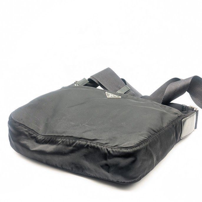 Prada Tessuto Nylon Shoulder Bag Black Triangle Logo