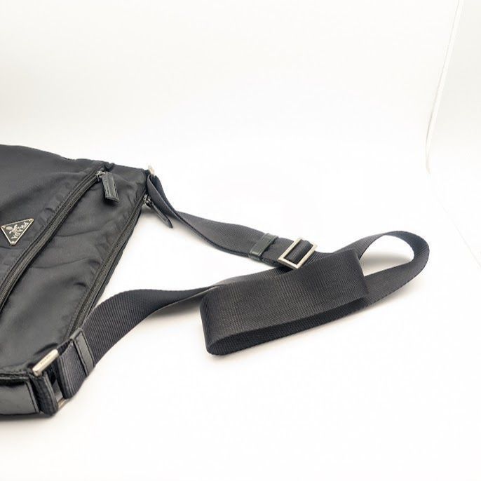 Prada Tessuto Nylon Shoulder Bag Black Triangle Logo