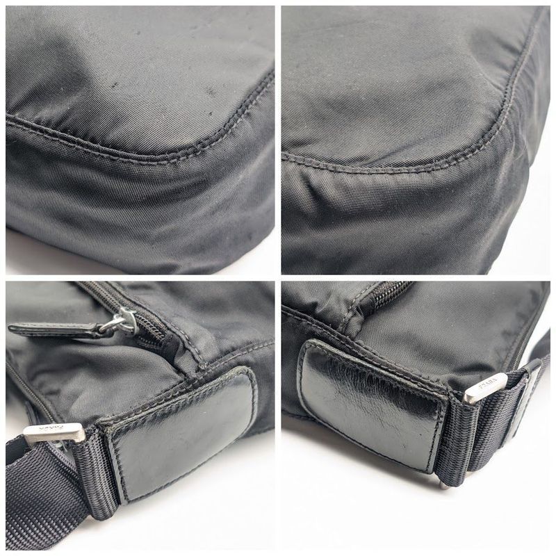Prada Tessuto Nylon Shoulder Bag Black Triangle Logo
