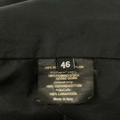 Gucci Down Jacket 46 S Black Long Sleeve Zip Up Hood Winter