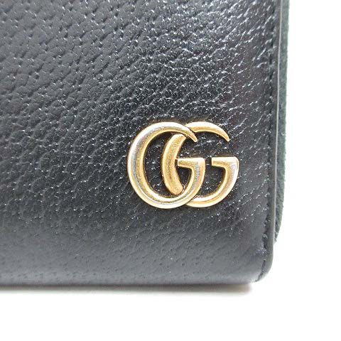 Gucci GG Marmont Wallet Leather Zip Around Black