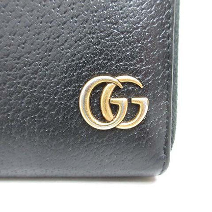 Gucci GG Marmont Wallet Leather Zip Around Black