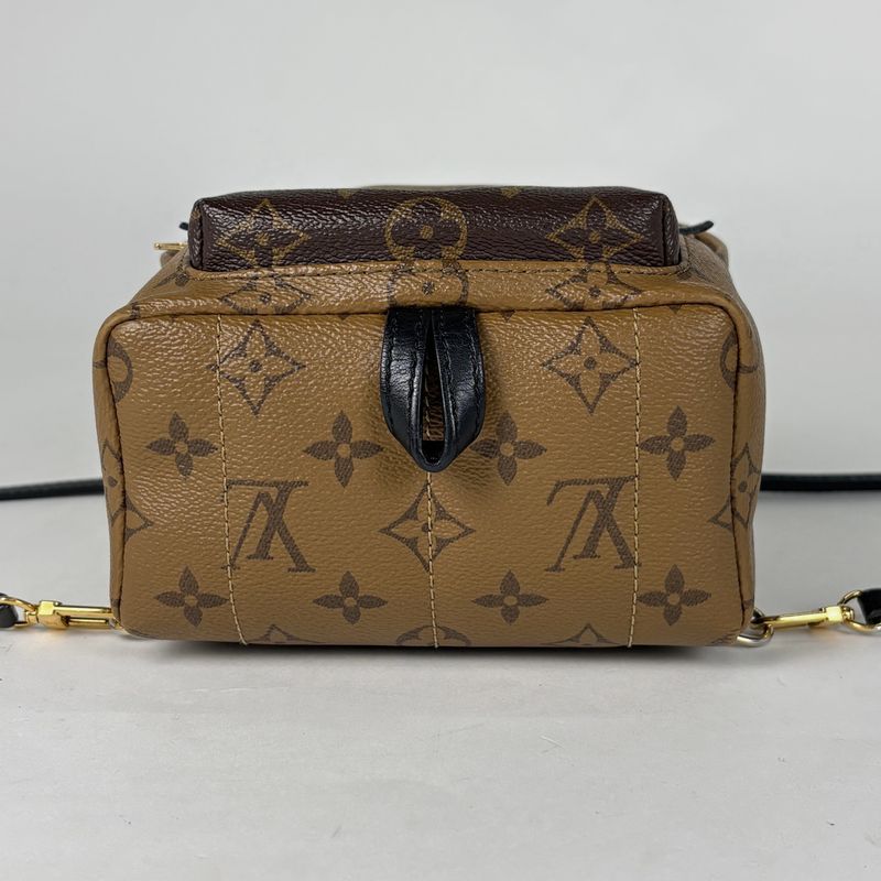 Louis Vuitton Palm Spring Backpack Mini Monogram Reverse Brown