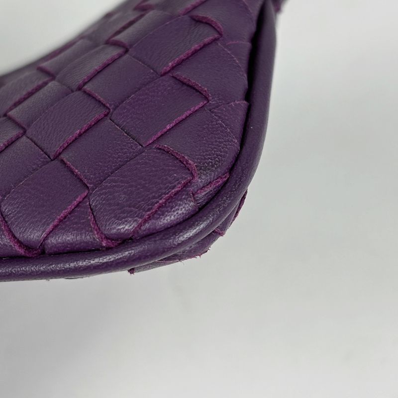 Bottega Veneta Intrecciato Coin Case Leather Purple