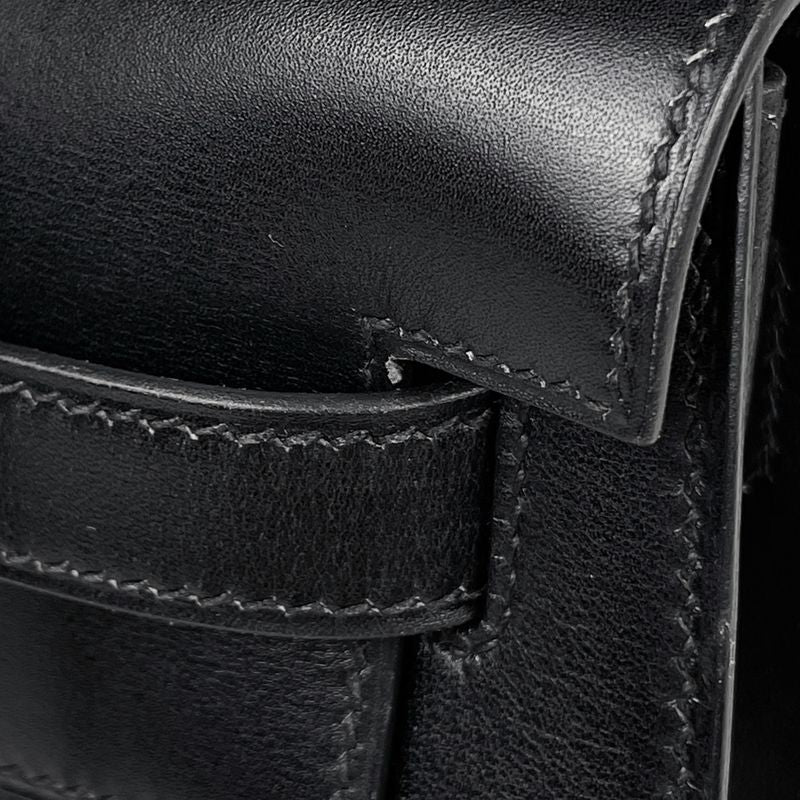 Hermes Kelly 32 Sellier 2-Way Handbag Box Calf Black