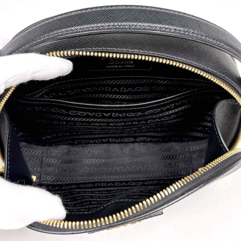 Prada Handbag Odette 2-Way Leather Nero