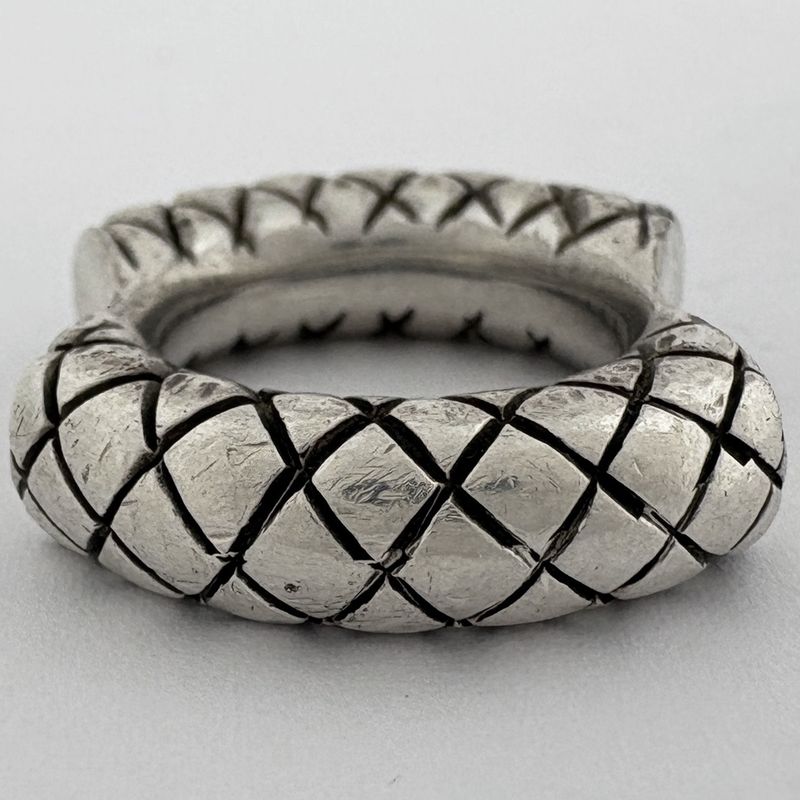 Bottega Veneta Intrecciato Ring . Silver