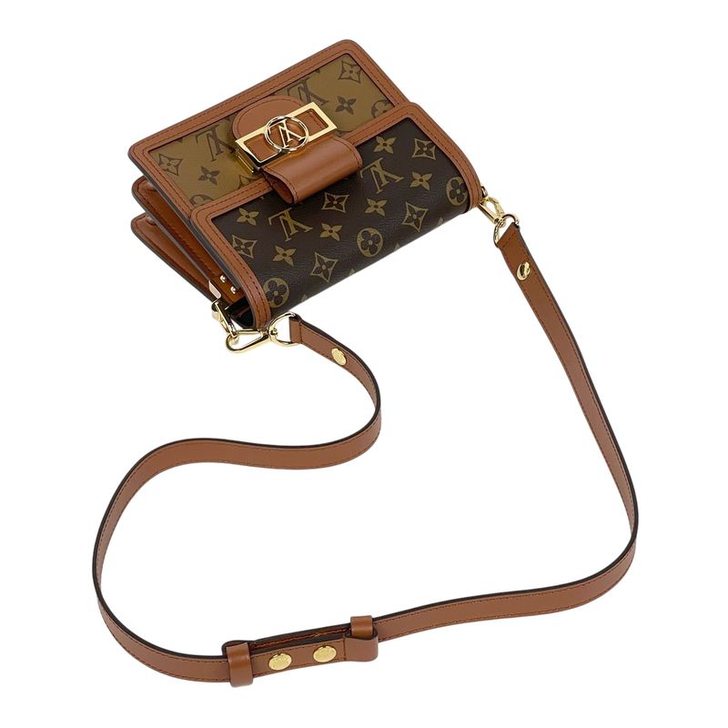 Louis Vuitton Dauphine Mini Shoulder Bag Monogram Brown