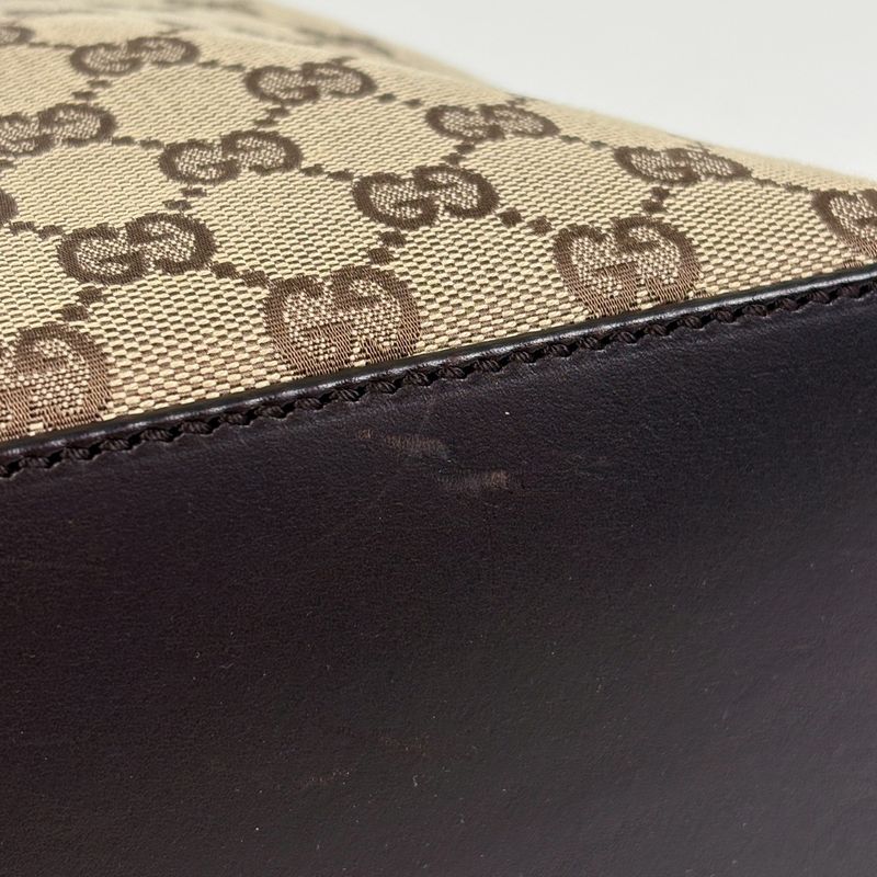 Gucci GG Pattern Shoulder Bag Canvas Brown