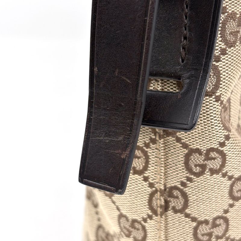 Gucci GG Pattern Shoulder Bag Canvas Brown