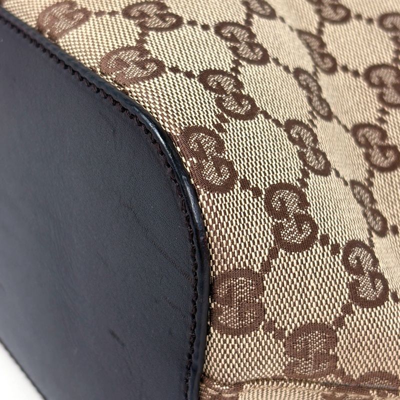 Gucci GG Pattern Shoulder Bag Canvas Brown