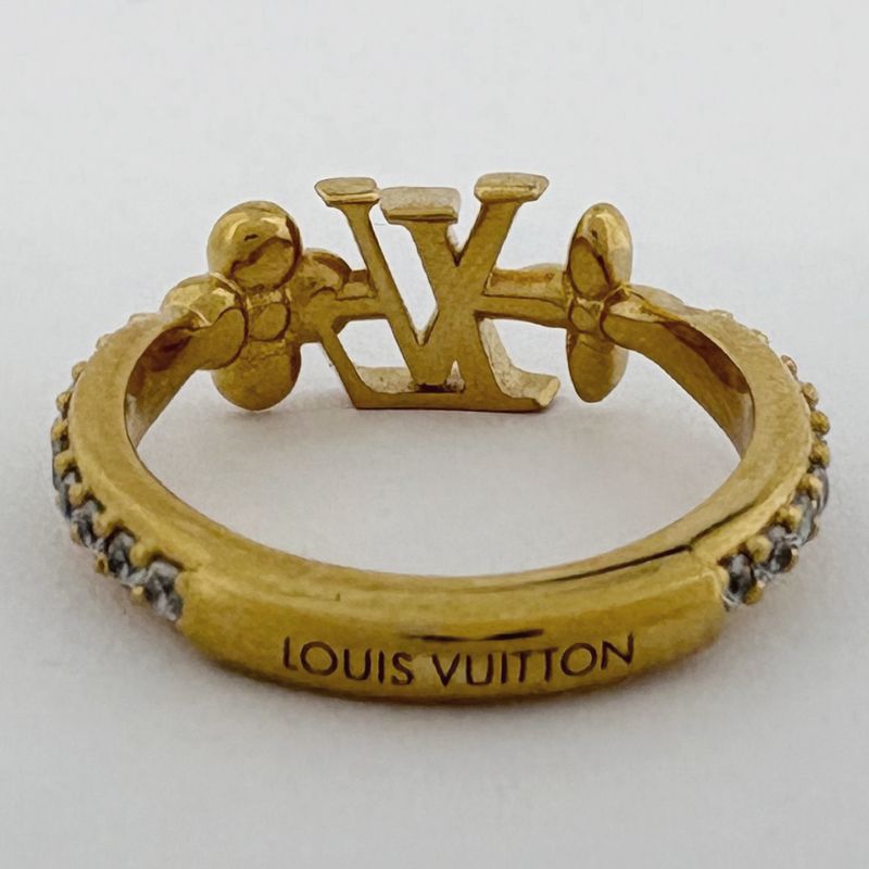 Louis Vuitton Ring LV Iconic . Line Stone Gold