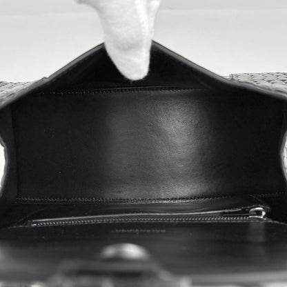 Balenciaga Hourglass Small 2-Way Shoulder Bag Leather Black