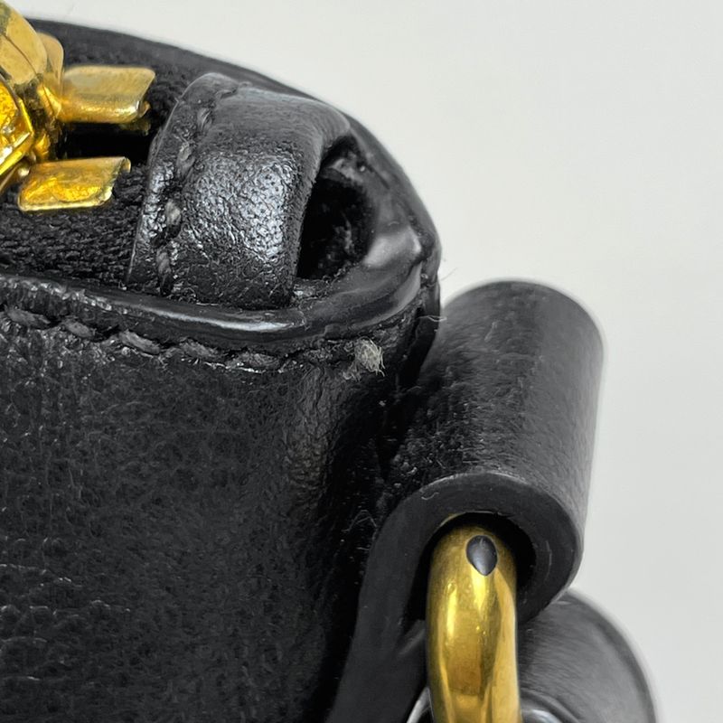 Prada Logo Handbag 2-Way Leather Nero