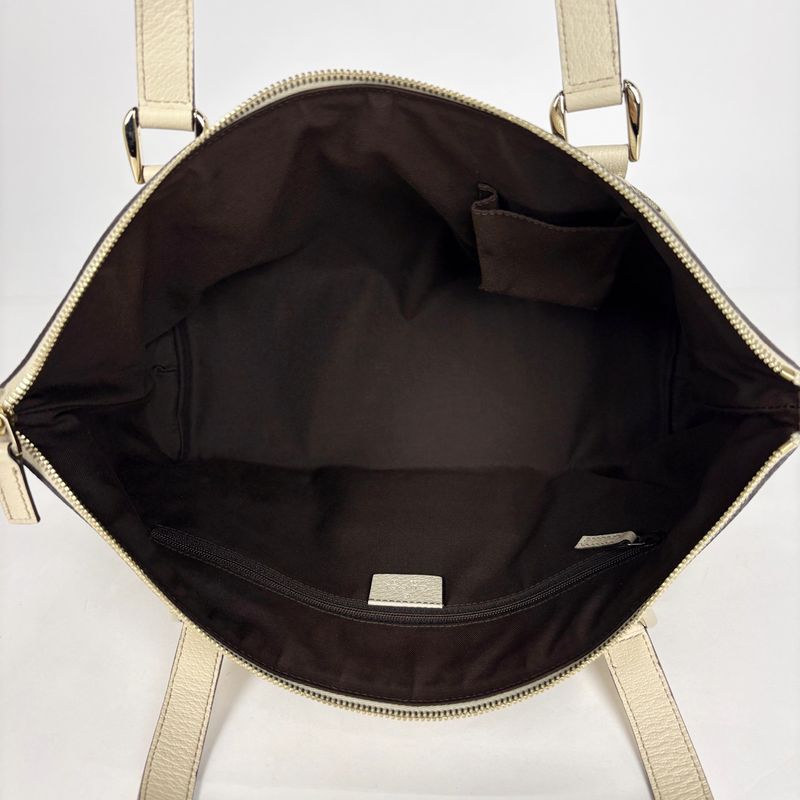 Gucci GG Pattern Tote Canvas Beige Ivory