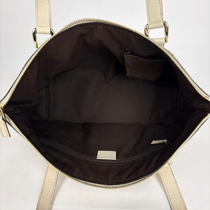 Gucci GG Pattern Tote Canvas Beige Ivory