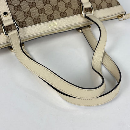 Gucci GG Pattern Tote Canvas Beige Ivory