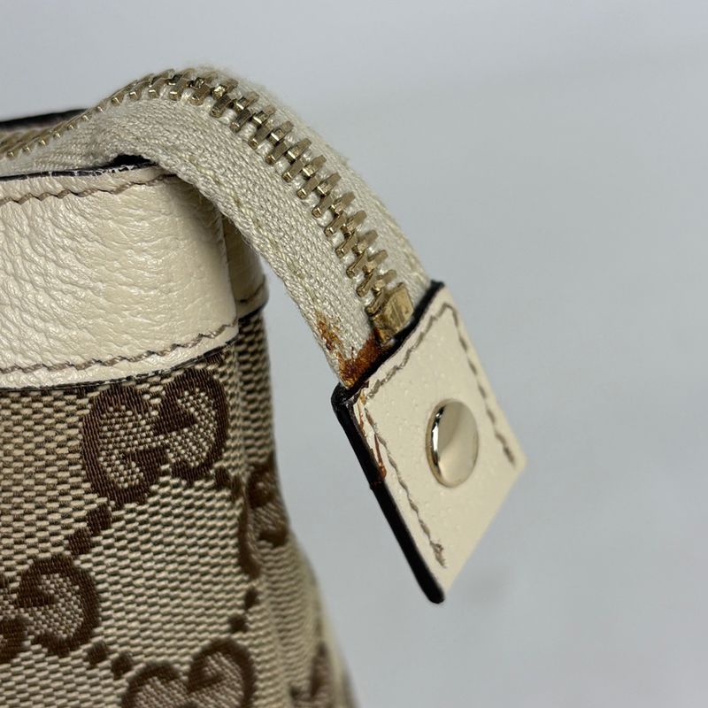 Gucci GG Pattern Tote Canvas Beige Ivory