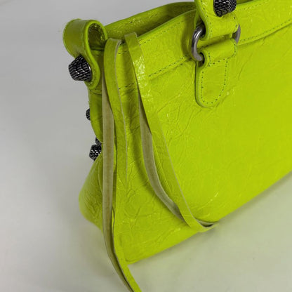 Balenciaga Neo Bag Handbag 2-Way Leather Yellow