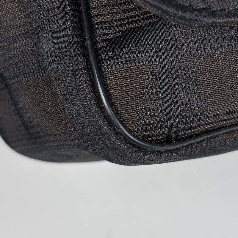 Chanel New Travel Line Waist Bag Nylon Jacquard Dark Brown